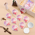 36 Sets Mini Christian Compact Mirrors for Women Inspirational Bible Verse Compact Round Mirror God Bless Mother Pocket Makeup Mirror Bulk Religious Gift for First Communion Church Baptism Party Favor