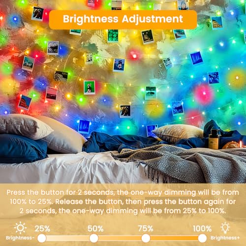 Connectable 2Pack String Lights Indoor, 66FT 200LED String Lights, 13Modes Twinkle Fairy Lights Plug in Outdoor Waterproof, Multicolor Clear Wire Light for Christmas Tree, Wedding Yard, Party Decor - color: Multicolor, size: 2PK-200LED