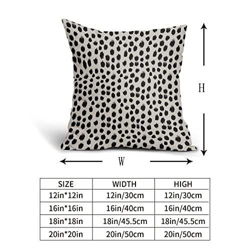 Polka Dot Pillow Covers 16x16 Set of 2 Stylish Black Cream Throw Pillows Boho Design Decorative Outdoor Modern Bohemian Pillowcase Square Cushion Cover Linen Pillow Case for Home Sofa Couch Bed - color: Black Dots, size: 16" x 16" (Pack of 2)