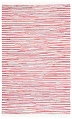 SAFAVIEH Rag Rug Collection Accent Rug - 4' x 6', Red & Multi, Handmade Boho Stripe Cotton, Ideal for High Traffic Areas in Entryway, Living Room, Bedroom (RAR129R) - color: Red/Multi, size: 4' x 6' (Rectangular)
