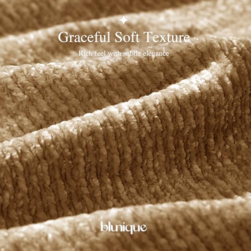 Chenille Throw Blanket for Couch, Cozy Soft Blanket Twin Lightweight Decorative Throw for Living Room Sofa Chair, Stylish Home Decor, Ideal for Gifting, Khaki 60"x80" - color: Khaki, size: Twin