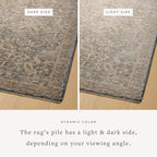 Loloi Magnolia Home by Joanna Gaines Junie Collection JUE-01 Blue/Natural 5'-3" x 5'-3", .38" Pile Height, Round Area Rug - color: Blue / Natural, size: 5'3" (Round)