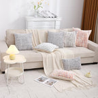 LUOYEHK Boho Throw Pillow Covers 12x20 Inch Set of 2 Chenille Tufted Pillowcase Farmhouse Neutral Cushion Covers for Couch Sofa Bed Living Room, Black Gray - color: Black Gray, size: 20" x 12" (Pack of 2)