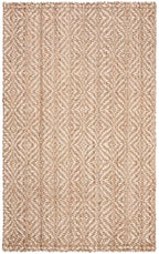 SAFAVIEH Natural Fiber Collection Area Rug - 5' x 8', Natural & Ivory, Handmade Boho Farmhouse Woven Jute, Ideal for High Traffic Areas in Living Room, Bedroom (NF185A) - size: 5' x 8' (Rectangular)