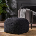 Foamma Pouf Ottoman 20" 20"x14", Charcoal - Square Ottoman Foot Rest for Living Room and Bedroom, Spongy Pouf Footstool with Microfiber Chenille Cover, Foot Rest for Couch with Removable Cover - color: Charcoal