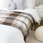BATTILO HOME Brown Plaid Throw Blanket for Couch - Fall Plaid Blanket Buffalo Plaid Blankets - Lightweight Farmhouse Outdoor Throw Blankets for Bed, Sofa (50"x60", Coffee) - color: Coffee