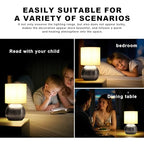 Modern Silvery Small Table Lamp with Cotton Linen Shade, 6.2×6.2×10.4 inch LED Desk Light, One-Button Switch for Bedroom, Living Room, Nightstand, Includes Warm Light Bulb - color: Silvery, size: Pack of 1
