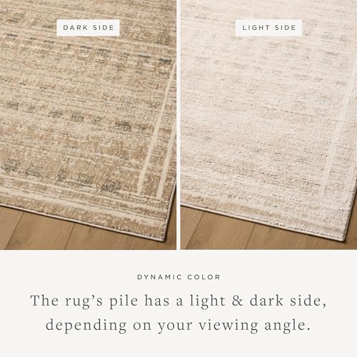 Loloi Jeremiah Brent Bleecker Collection BLE-07 Khaki/Natural 4'-0" x 6'-0" Accent Rug - color: Khaki / Natural, size: 4' x 6' (Rectangular)