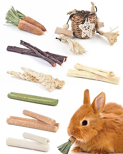 Bissap Bunny Chew Toys, Natural Seagrass Hanging Basket Chews Water Plant Woven Chinchillas Chewing Treats for Rabbits Guinea Pigs Chinchillas Hamsters Rats and Other Small Pets Teeth Grinding Toy - style: Modern