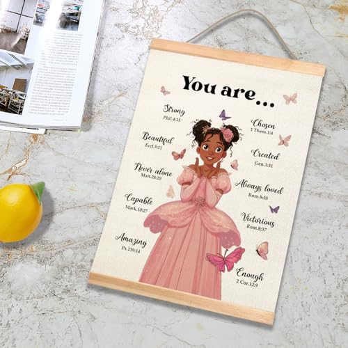 Christian Self Affirmation Wall Art Poster-You Are Amazing-Inspirational Bible Verse Wall Decor,Motivational Scripture Hanging Posters for Playroom Bedroom Nursery Classroom 14x18.5Inch (Pink01) - color: Pink01