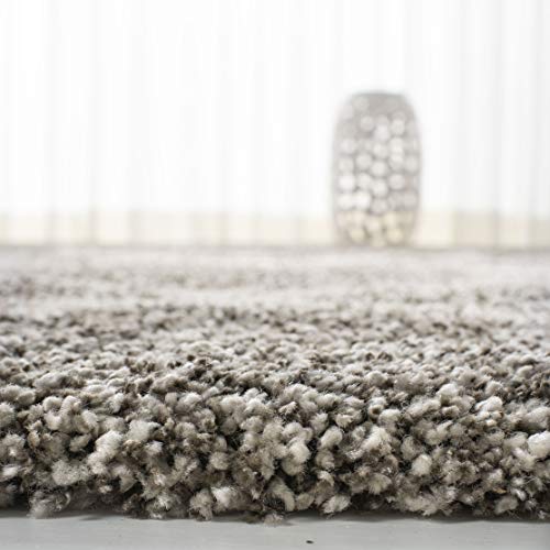 SAFAVIEH Hudson Shag Collection Accent Rug - 2' x 3', Grey & Ivory, Modern Trellis Design, Non-Shedding & Easy Care, 2-inch Thick Ideal for High Traffic Areas in Foyer, Living Room, Bedroom (SGH281B) - color: Grey/Ivory, size: 2' x 3' (Rectangular)