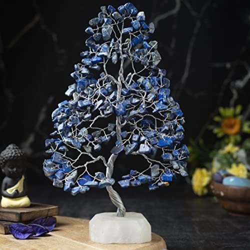 Crocon® Lapis Lazuli Crystals Tree of Life, Birthday Gifts for Women, Men & Friends, Crystals & Healing Stones, Home Decor, Money Tree, Gift Ideas, House Warming Gifts New Home for Men & Boyfriend - color: Bf Lapis Lazuli Quartz Base