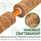 Soupiar 4 Pack 22 Inch Stackable Moss Pole - Thick & Sturdy Natural Coir Totem Plant Support & Garden Stakes for Monstera & Pothos, Indoor Climbing Vining Houseplants, 70" H Max - color: 4*22 inch