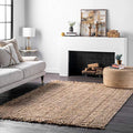 Nuloom Daniela Natural, 2' x 3', Handmade, Jute, Tassel, Soft and Textured, High Traffic, Stain Resistant, Easy Clean, Durable Area Rug for Bedroom, Living Room, Dining Space, Foyer, Entryway - color: Natural, size: 2' x 3' (Rectangular)