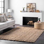 Nuloom Daniela Natural, 2' x 3', Handmade, Jute, Tassel, Soft and Textured, High Traffic, Stain Resistant, Easy Clean, Durable Area Rug for Bedroom, Living Room, Dining Space, Foyer, Entryway - color: Natural, size: 2' x 3' (Rectangular)