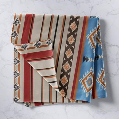 jejeloiu Bohemian Tapestry Aztec Wall Art for Living Room Bedroom Boho Wall Hanging Blanket Tribal Home Decor Large 59"x82" - color: Blue Brown, size: Large