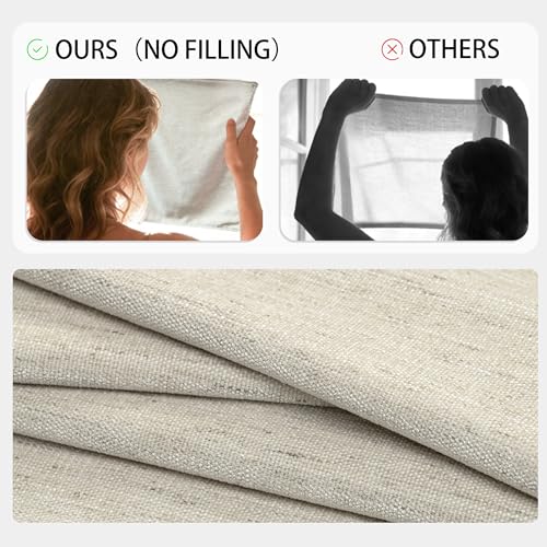 Chenille Linen Throw Pillow Covers 24x24 Set of 2, Thick Textured Boho Pillow Covers, Farmhouse Decorative Pillow Covers, Neutral Vintage Accent Covers for Couch Sofa Bed, Apricot - color: Apricot, size: 24" x 24" (Pack of 2)