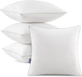 MIULEE 18x18 Pillow Inserts (Set of 4) -Decorative Throw Pillow with 100% Cotton Cover Square for Sofa Couch