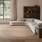 Nourison Home Positano Jute 12' x Round Area Rug - Easy Clean, Non Shedding, Bed Room, Living Room, Dining Room, Kitchen (12' x Round) - color: Jute, size: 12' (Round)