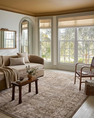 Loloi Magnolia Home by Joanna Gaines Pace Collection PAC-01 Bark/Natural 5'-3" x 7'-6" Area Rug - color: Bark / Natural, size: 5'3" x 7'6" (Rectangular)