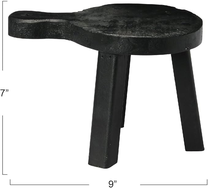Creative Co-Op Decorative Wood Pedestal, Black