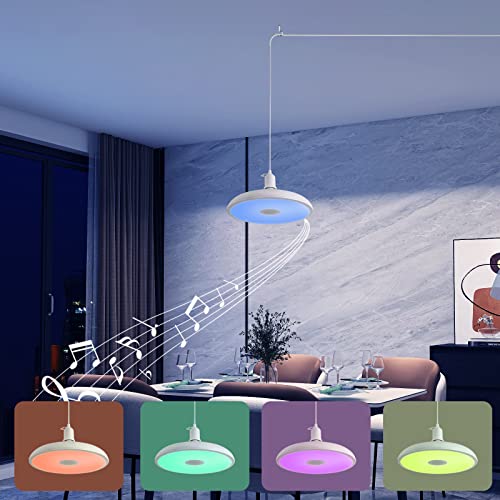 Plug in Pendant Light Hanging Light Fixture for Kitchen Island 18W Farmhouse Adjustable Pendant Lighting with Color Change for Kitchen, Bar, Sink, Dining Room, Bedroom, Living Room, Entryway. - color: White-12inch