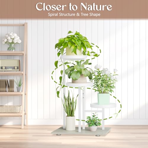 iDavosic.ly 3 Tier Plant Stand Indoor, Tiered Corner Flower Holder Shelf Outdoor, Metal Tall Orchid Display Rack for Patio Porch Garden Balcony Office Living Room, Space Saving, White - color: White, size: 3 Tiers