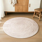 Asrug Imitation Jute Low Pile Round Rug Area Rug Washable Non-Slip Circle Rug Soft Plush Touch Circle Rugs Round for Kitchen Bathroom Living Bedroom Nursery, Carpet 3ft /36 inch/91 cm Khaki - color: Khaki, size: 3ft