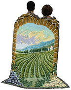 Pure Country Weavers Vineyard Blanket - Garden Floral Gift Tapestry Throw Woven from Cotton - Made in the USA (72x54) - color: Vineyard