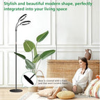 Aumtrly Large Plant Light for Indoor Plants, 2 Head Full Spectrum Grow Light with 68" Adjustable Stand for Growing Large Tall Plants, Black Halo Floor LED Grow Lamp with 16 Hour Timer - size: 2 head 68inch/black