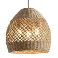Rattan Pendant Light 13.39" Boho Coastal Hanging Wicker Hand-Woven Seagrass Chandelier for Kitchen Islands Farmhouse 3-Light - size: 3-Light 13.39 inch