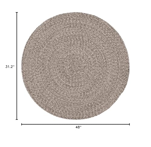 SAFAVIEH Braided Collection Area Rug - 2'6" x 4' Oval, Ivory & Beige, Handmade Woven Cotton, Boho Reversible Style, Ideal for Living Room, Bedroom, Dining Space (BRD256B) - color: Ivory/Beige, size: 2'6" x 4' (Oval)