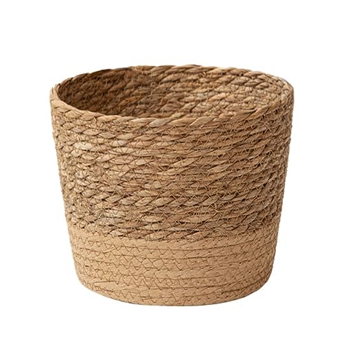 Flower Pot Straw Weaving Flower Plant Basket Grass Planter Indoor Outdoor Garden Container for Decoration