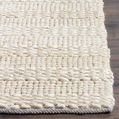 SAFAVIEH Natural Fiber Collection Runner Rug - 2'3" x 6', Bleach, Handmade Jute, Braided Woven Design, Ideal for Living Room, Bedroom (NF212D) - color: Bleach, size: 2'3" x 6' (Runner)