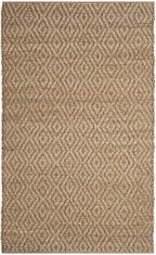 SAFAVIEH Natural Fiber Collection Accent Rug - 3' x 5', Natural & Red, Handmade Diamond Trellis Jute, Ideal for High Traffic Areas in Entryway, Living Room, Bedroom (NF873A) - size: 3' x 5' (Rectangular)