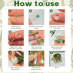 GUJYUYIF Green Glass Beads Kit with Rattan Basket,Beaded Plant Kit Plant Beaded Crystal Glass Leaf Flower Glass Bead for Succulent Plant Making and DIY Crafts - color: Terracotta Pot