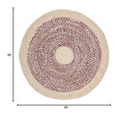 SAFAVIEH Cape Cod Collection Area Rug - 3' Round, Rust & Natural, Handmade Braided Jute & Cotton, Ideal for High Traffic Areas in Living Room, Bedroom (CAP210P) - color: Rust/Natural, size: 3' (Round)