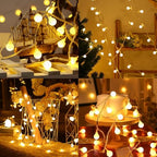 Dailyart Globe String Lights, 120LED 68FT Waterproof Fairy Lights Plug in 8 Modes with Remote Control, Brightness Adjustable &Timing String Lights Indoor Outdoor, Fairy Lights for Bedroom, Warm White - size: 68FT