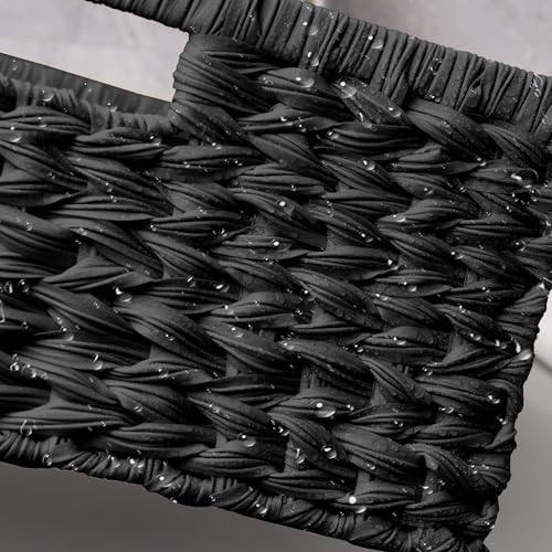 GRANNY SAYS Storage Basket for Organizing, Wicker Storage Basket for Shelf, Large Wicker Baskets for Organization, Decorative Baskets for Living Room and Entryway, 1-Pack - color: Black, size: 16 ½"L x 13"W x 7 ½"H
