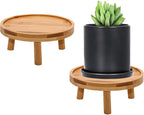 ARTORA Mid Century Modern Plant Stand, Wood Indoor Plant Holder Succulents Plant Pot Raiser Decorative Corner Planter Stand for Small to Medium Plants (Natural 2PCS)