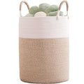 80L Extra Large Laundry Hamper Basket Tall Woven Rope Clothes Hamper Blanket Basket for Living Room Bathroom Bedroom Brown 16"L x 16"W x 22"H - color: Brown1, size: Extra Large (80L)