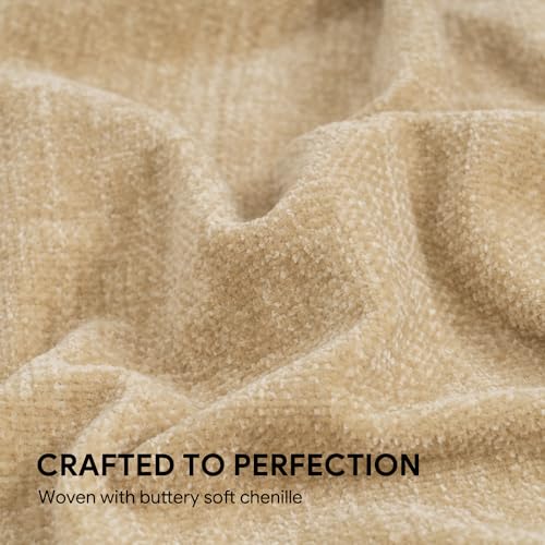 RECYCO Throw Blanket Soft Cozy Chenille Throw Blanket with Fringe Tassel for Couch Sofa Chair Bed Living Room Gift (Beige, 60" x 80") - color: Beige, size: 60'' X 80''
