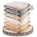 Cashmere Blanket – Hand Woven 100% Pure Wool Throw Blanket, 135 x 270 cm – Herringbone Pattern Cozy, and Soft Blanket for Bed, Sofa, or Couch - Made in Nepal - color: Grey Brown