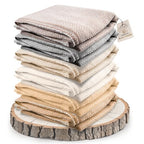 Cashmere Blanket – Hand Woven 100% Pure Wool Throw Blanket, 135 x 270 cm – Herringbone Pattern Cozy, and Soft Blanket for Bed, Sofa, or Couch - Made in Nepal - color: Grey Brown