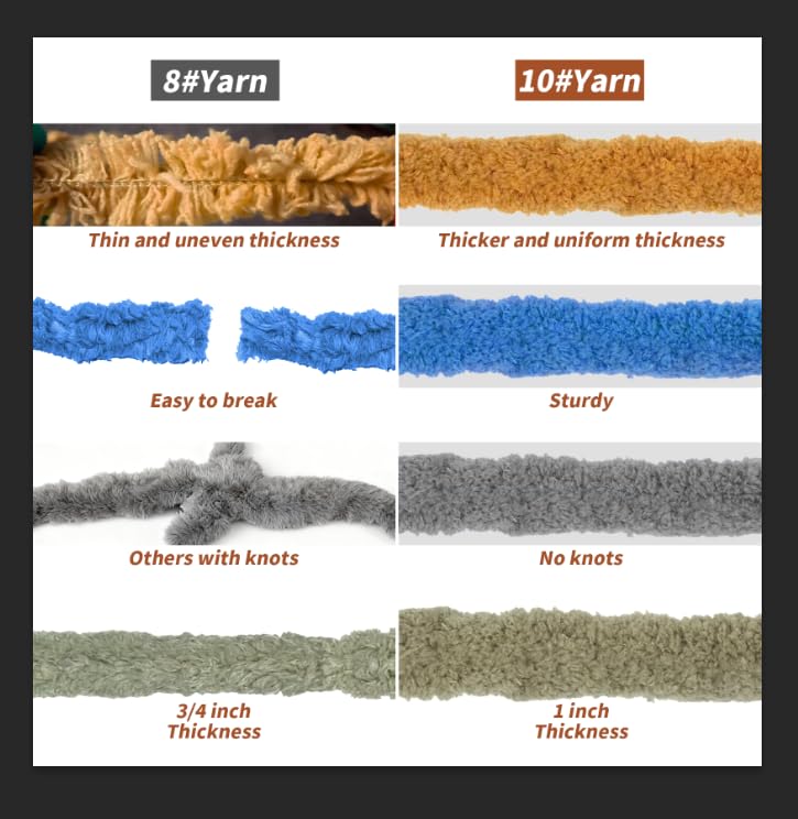 10 Pack Jumbo Chenille Yarn for Crocheting, #10 Super Bulky Baby Soft Yarn for Hand Knitting, 220 yds /70.5 oz Fluffy Chunky Knit Throw Blanket Yarn (Denim Blue) - color: Denim Blue