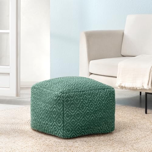 Anji Mountain Pouf Ottoman Foot Rest, Handmade Ottoman Pouf, Comfortable Foot Stool, Decorative Floor Seating for Living Room Decor, Bedroom & Home Décor Accent - Sage - color: Sage