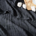 EMME Cotton Muslin Throw Blanket Couch Breathable Gauze Blanket Soft Lightweight Blankets Adults (Black, 50"x60") - color: 18 - Black, size: Throw (50" x 60")