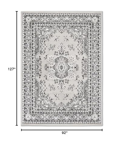 Home Dynamix Premium Sakarya Traditional Oriental Area Rug 7'8"x10'7" Gray/Ivory, Gray/White - color: Grey/Ivory, size: 7'8" x 10'7" (Rectangular)