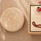 Comfortable Round Seat Cushion Woven Floor Cushion, Natural Straw Pouf Tatami Floor Poufs Meditation Cushion 40cm - size: 40cm