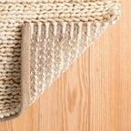 Dash and Albert Jute Area Rug - 3' x 5' Bleached Oak Solid Handwoven Accent Rug - Durable, Eco-Friendly, High Traffic Areas Hallway, Bedroom, Stairs - Premium Luxury Hotel Quality Soft Breathable - color: Jute Woven Bleached Oak, size: 3' x 5' (Rectangula